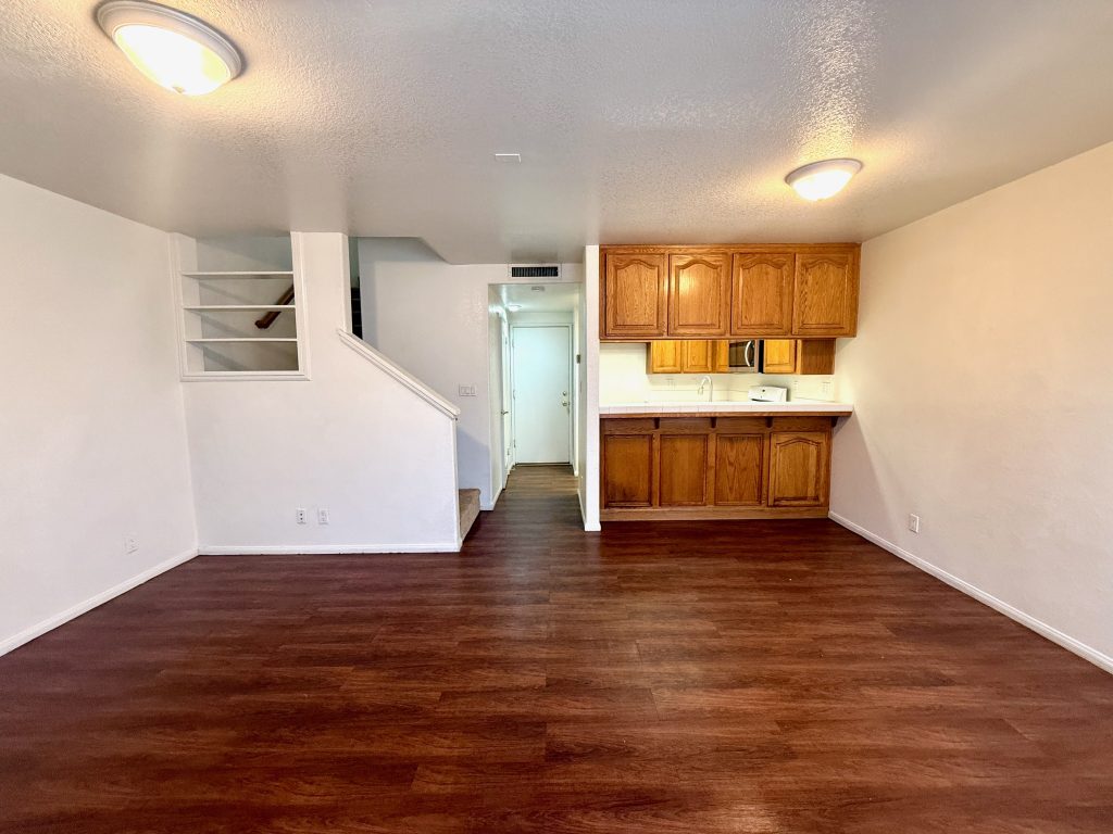 Living Room, Kitchen, Stairs View 1
